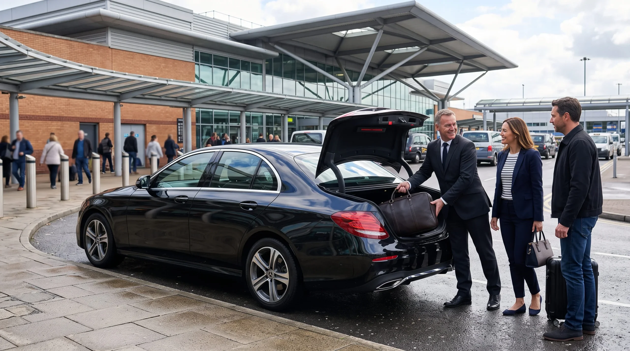 Taxi Newport to Manchester Airport Route Overview