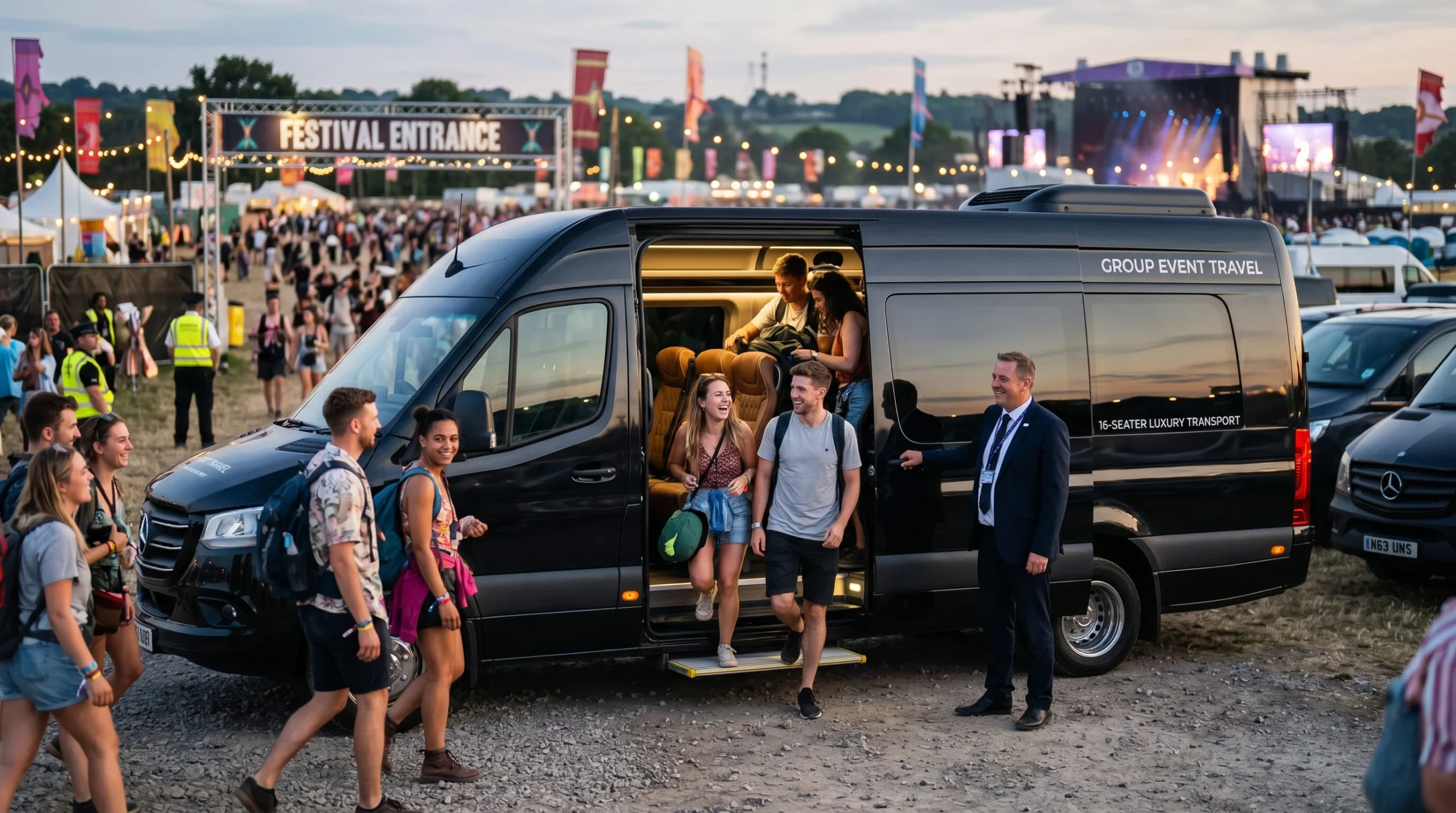 Group Taxi for Festival Travel and Concert Trips with Friends